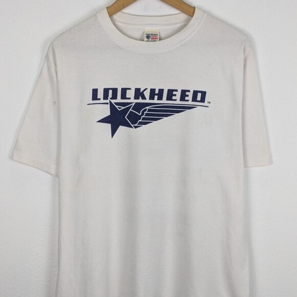 Buzz Rickson Lockheed Martin Vintage 1990s Limited Edition White Navy Shirt Sz M - Picture 1 of 7